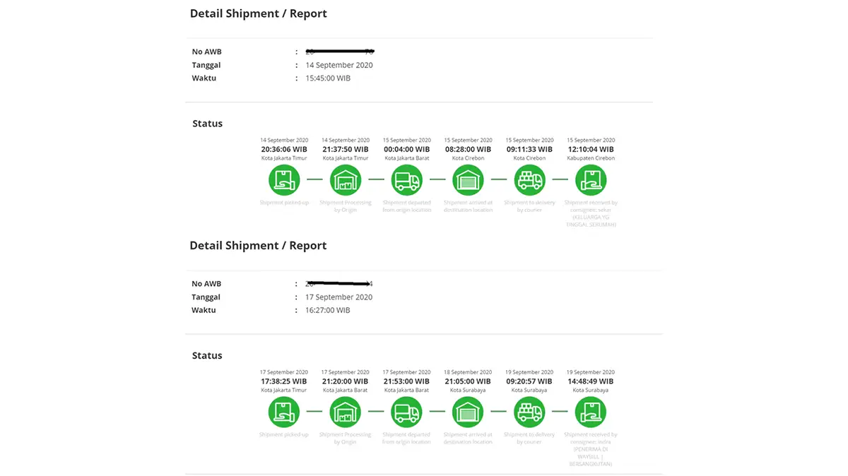 Arti Status Pengiriman Alfatrex Alfamart