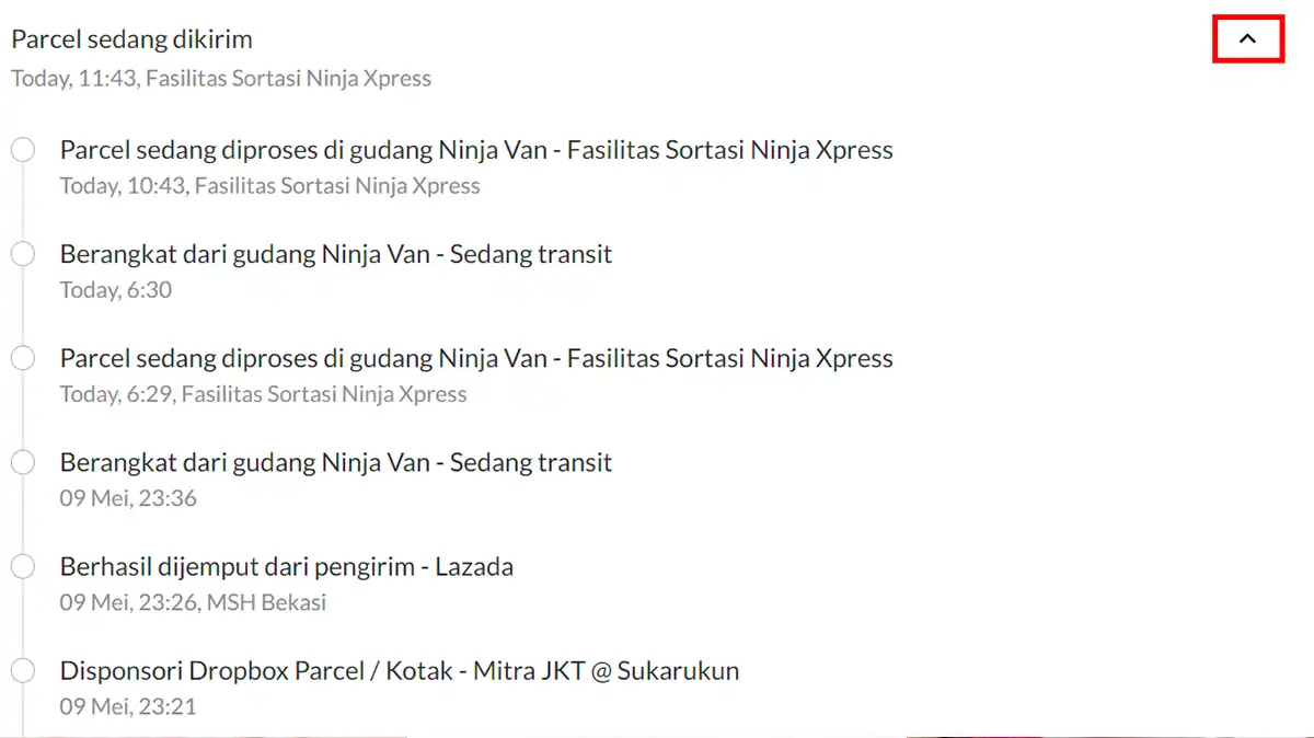 Contoh Resi Ninja Express